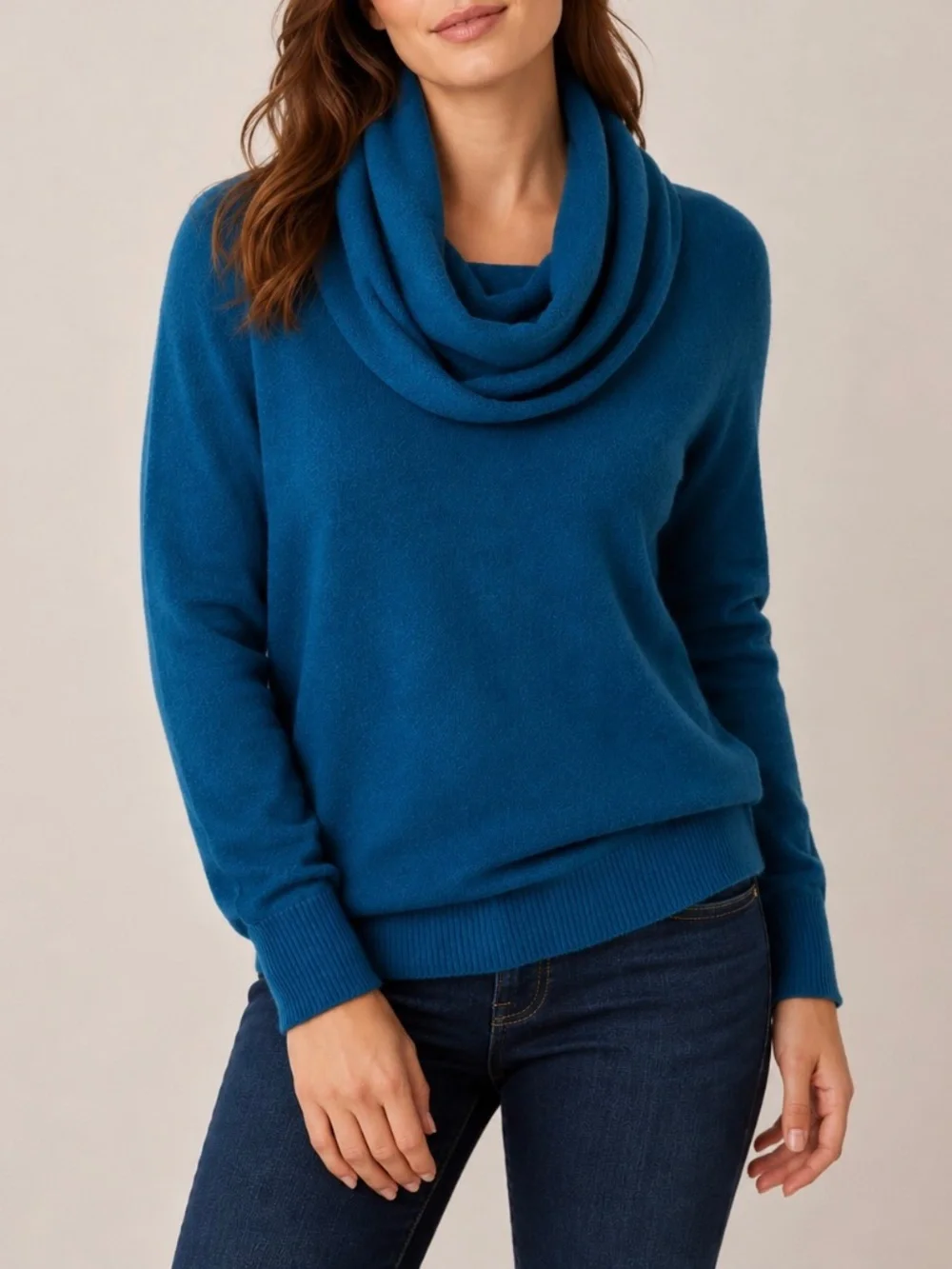 J.Crew Cowl Neck Sweater | Teal Blue | XS